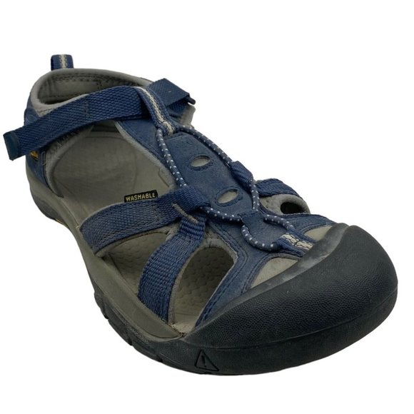KEEN Blue Grey Closed Toe Washable Water Hiking Outdoor Shoes Sandals US 6 - Picture 1 of 16